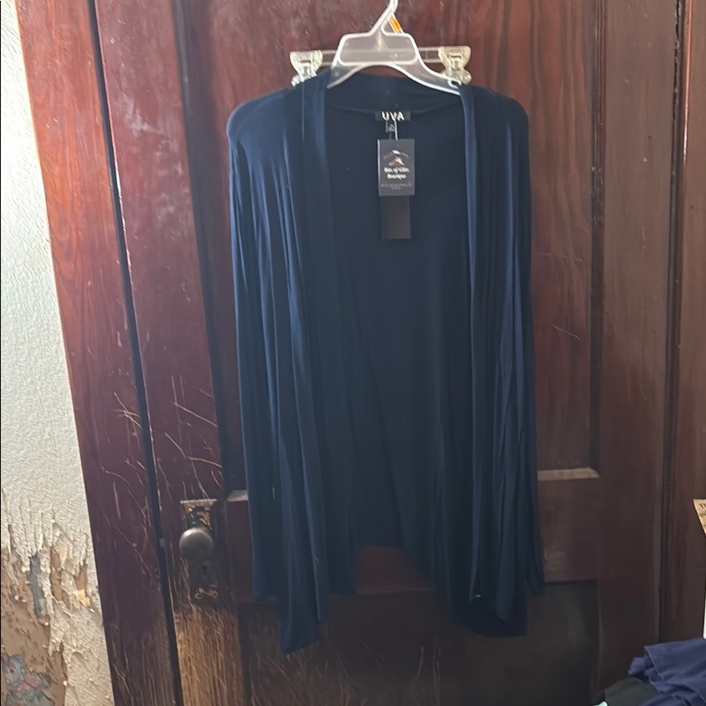UVA Navy Blue Open Front Cardigan
